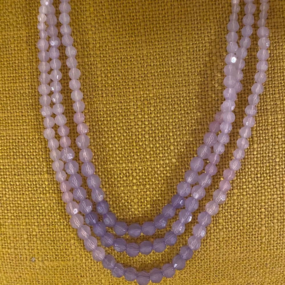 Purple Ombré Beaded Necklace